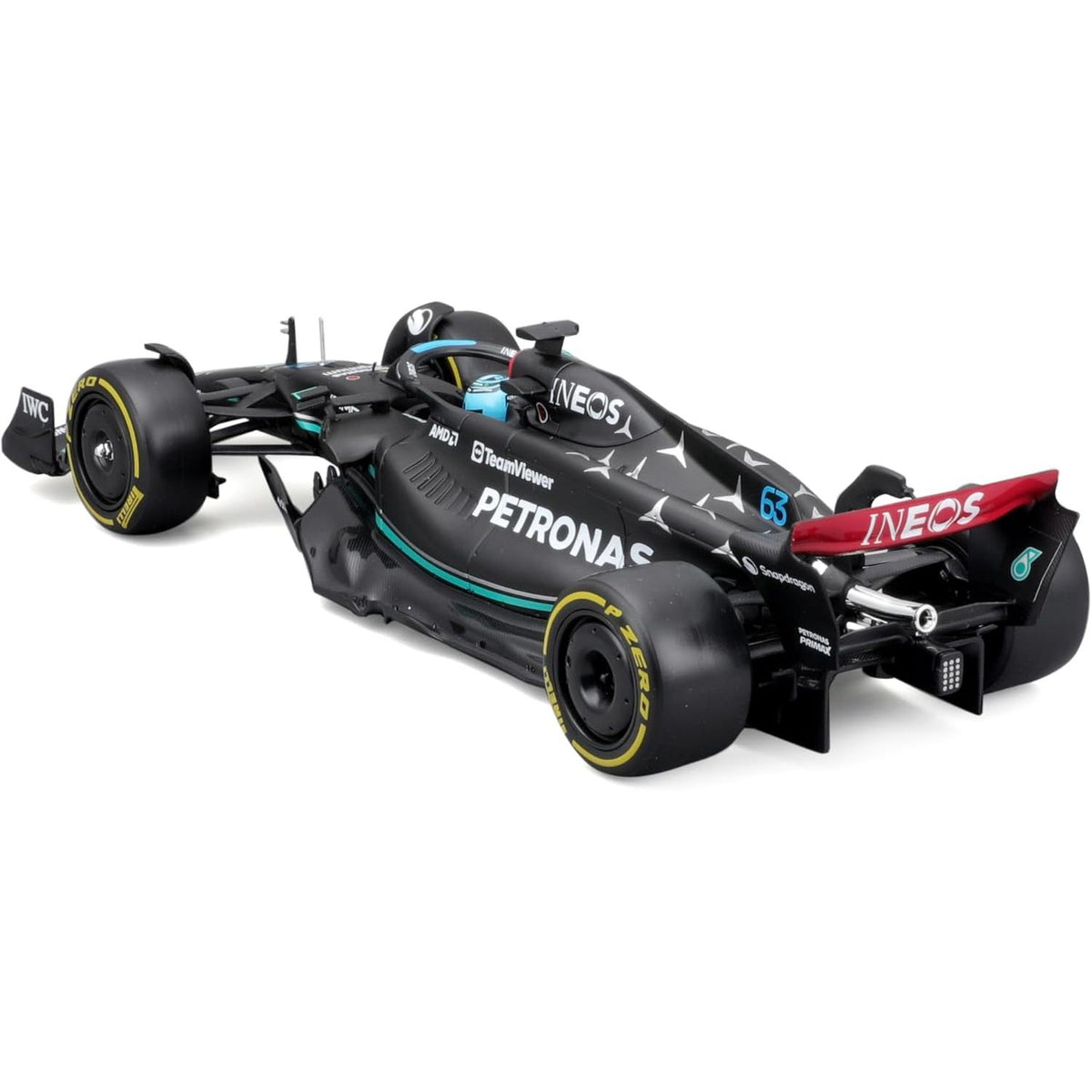 1/24 2023 F1 Mercedes-AMG W14 #63 with Russell Driver Figurine in WB