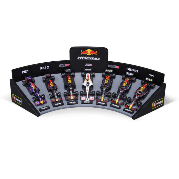 1/43 F1 Red Bull Racing Gift Set 7-Piece Collection & Display Stand