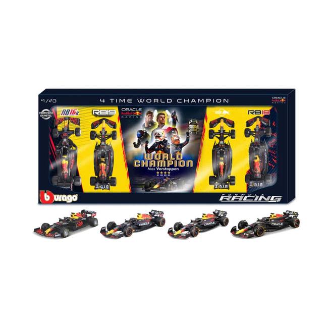 1/43 F1 Gift Set Verstappen #1 4-Time World Champion (2021, 2022, 2023 & 2024) 4pcs