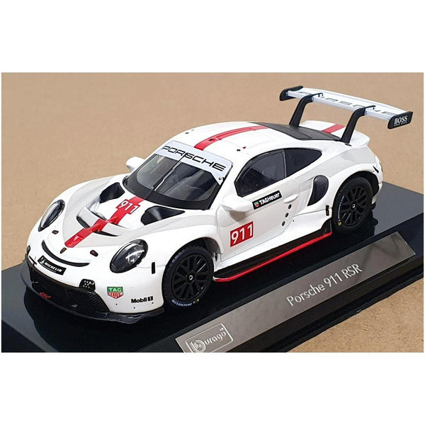 1/43 Porsche 911 GT3 RSR White with Red Stripe & Graphic Race Series