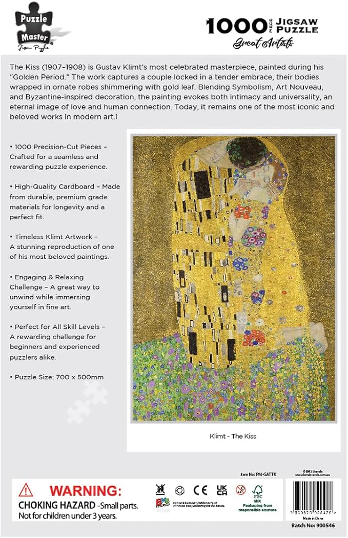 1000pc Great Artists The Kiss Klimt Puzzle