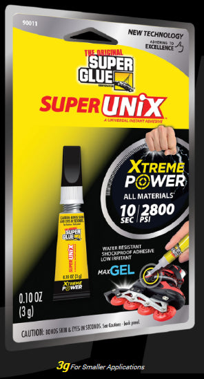90011  3 gram Super Unix Adhesive 12 PER OUTER CARTON