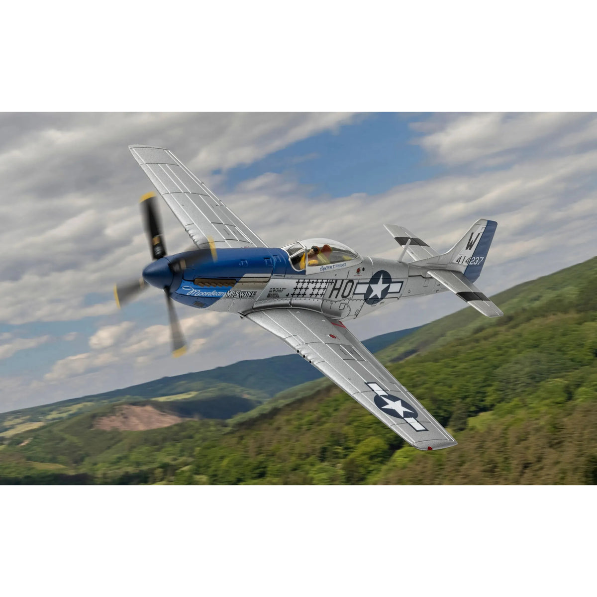 1/72 North American P-51D-10-NA 44-14237/HO-W Moonbeam McSwine Capt. William T. Bill Whisner Jr. 487th Fighter Squadron 352nd Fighter Group Asch Belgium New Year's Day 1945