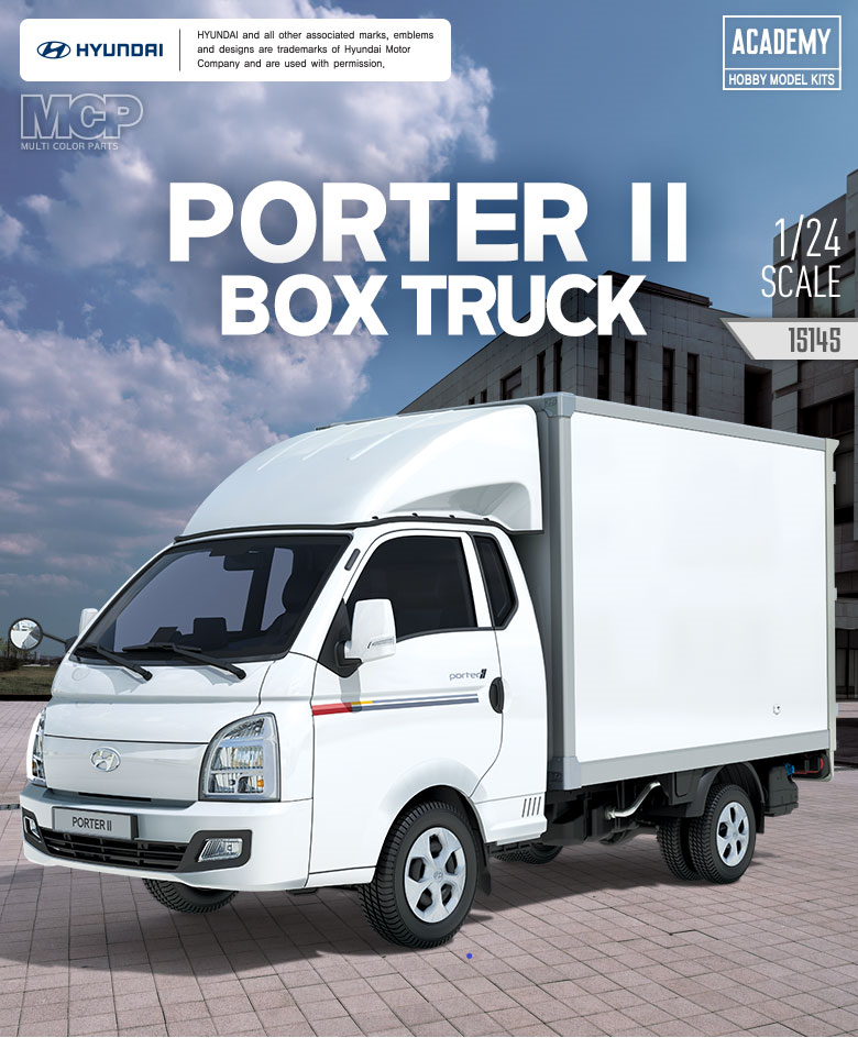 1/24 Porter II Box Truck Plastic Model Kit_2