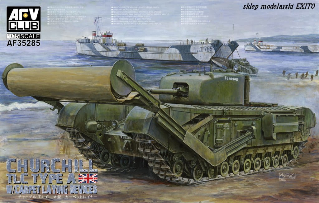 1/35 Churchill TLC Type-A (with Carpet Laying Devices) Plastic Model Kit