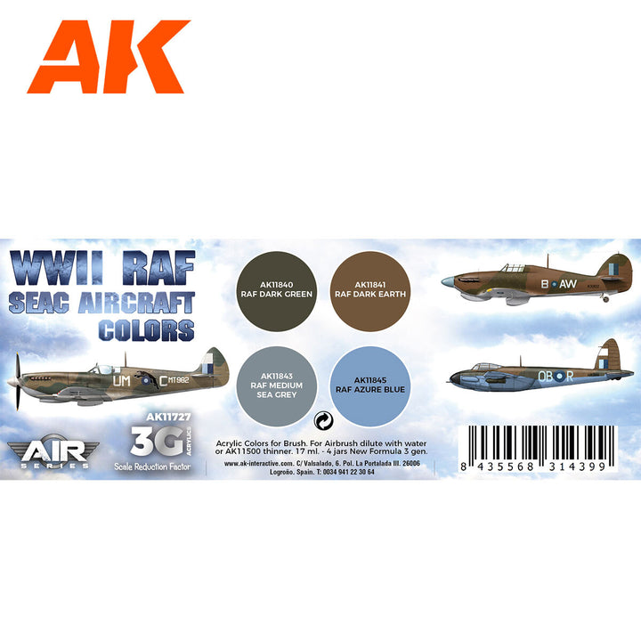 image2_Air Series: WWII RAF SEAC Aircraft Colors Acrylic Paint Set 3rd Generation