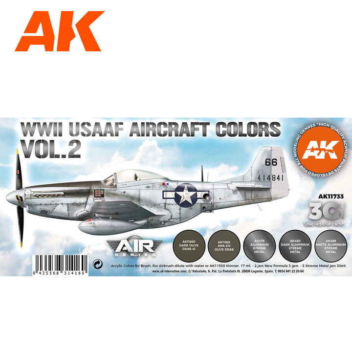 image2_Air Series: WWII USAAF Aircraft Colors Vol.2 Acrylic Paint Set 3rd Generation