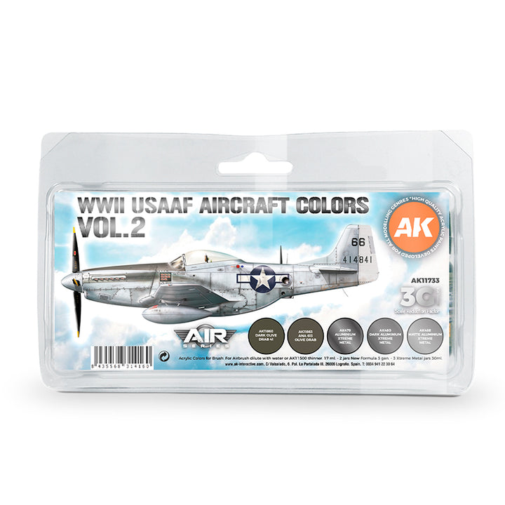 image1_Air Series: WWII USAAF Aircraft Colors Vol.2 Acrylic Paint Set 3rd Generation