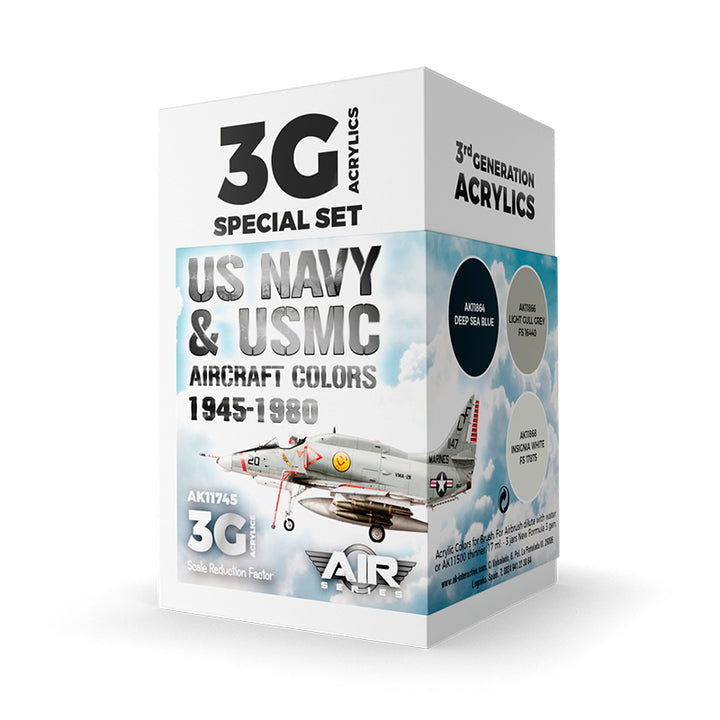 image1_Air Series: US Navy & USMC Aircraft Colors 1945-1980 Acrylic Paint Set 3rd Generation