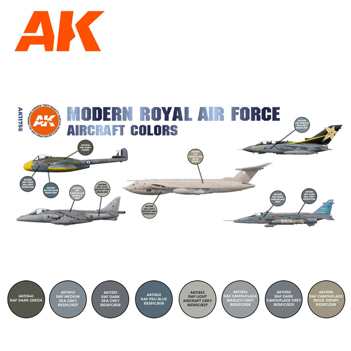 image2_Air Series: Modern Royal Air Force Aircraft Colors Acrylic Paint Set 3rd Generation