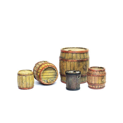 SC225 Wooden Barrels Diorama Accessory