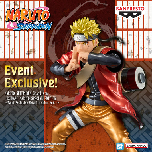 (Oversea Limited)Naruto Shippuden Grandista-Uzumaki Naruto-Spl Ed. -Event Excl. Metallic Color Ver.