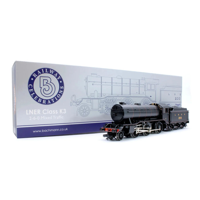 OO Lner K3 Flared Tender 203 Lner Lined Black