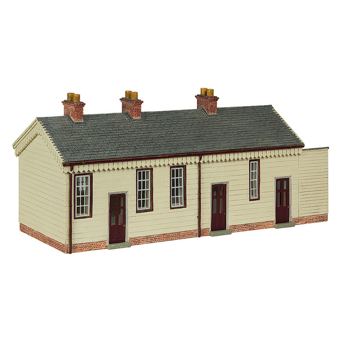 OO S&Djr Wooden Station Building Chocolate And Cream