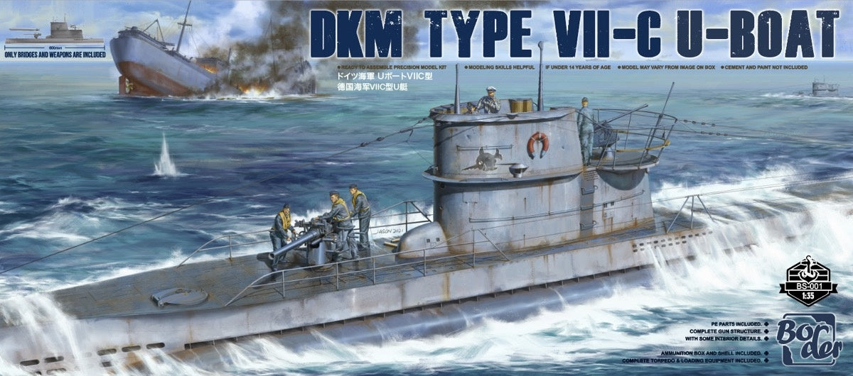 1/35 DKM Type VII-C U-Boat Plastic Model Kit_9