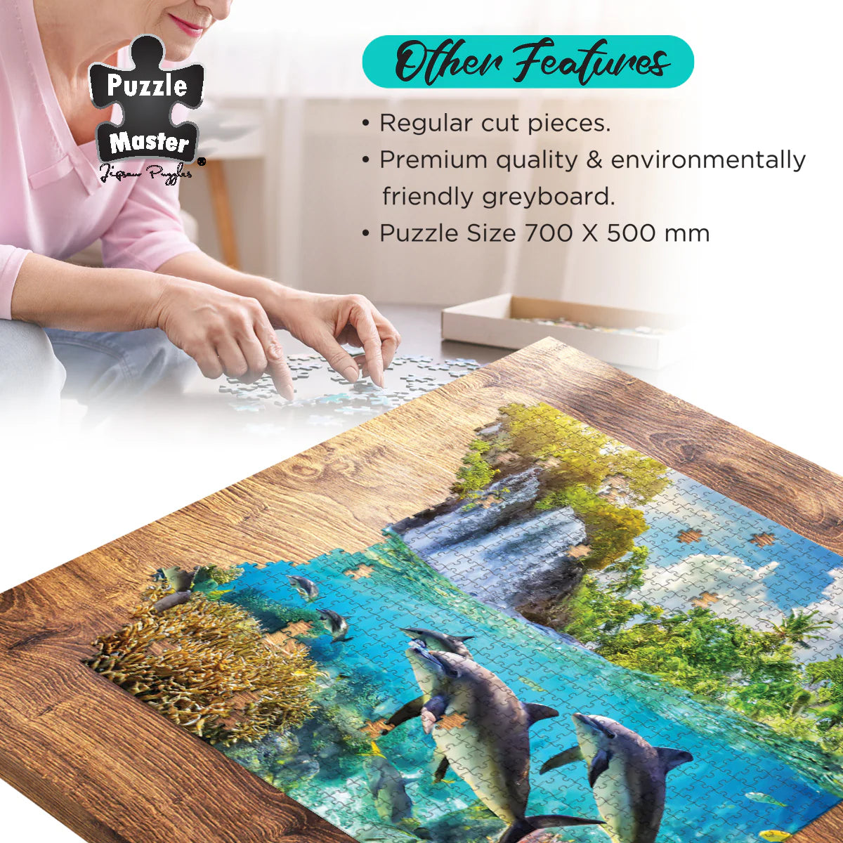1000pc Crusin' Dolphins Puzzle