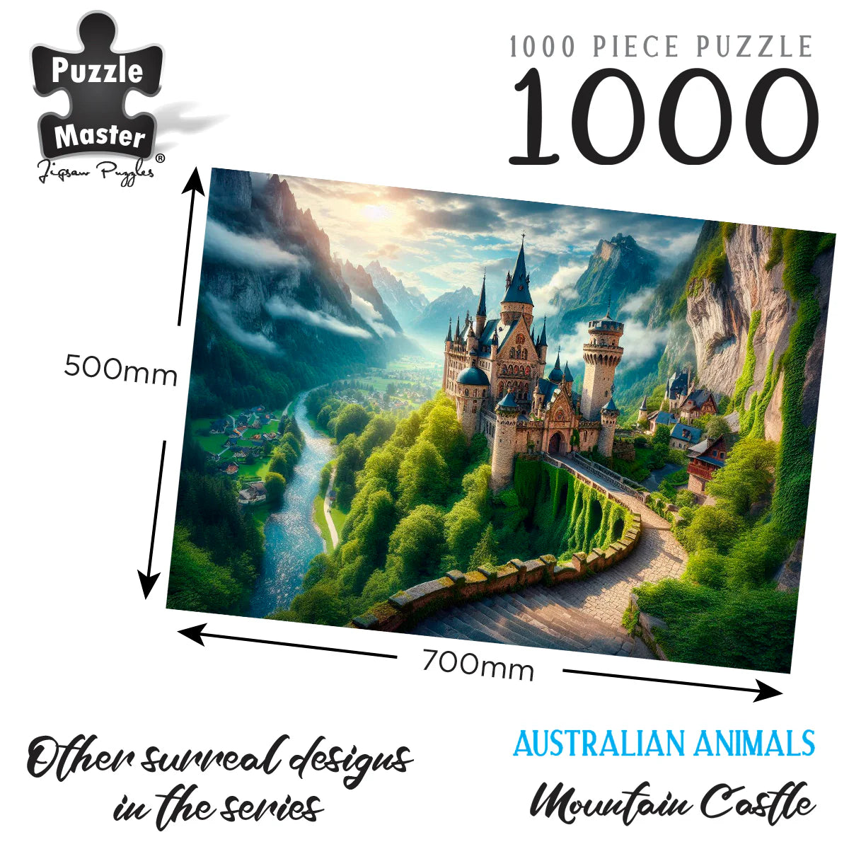 1000pc Mountain Castle AR Edition Puzzle