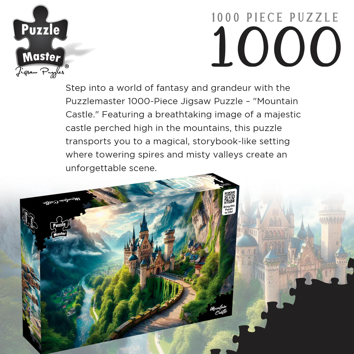 1000pc Mountain Castle AR Edition Puzzle