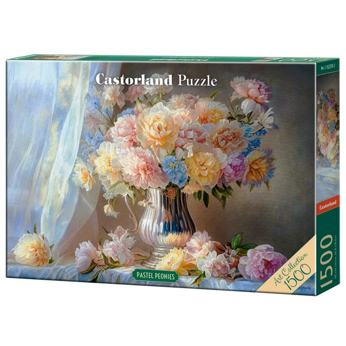 1500pc Pastel Peonies Art Collection Puzzle