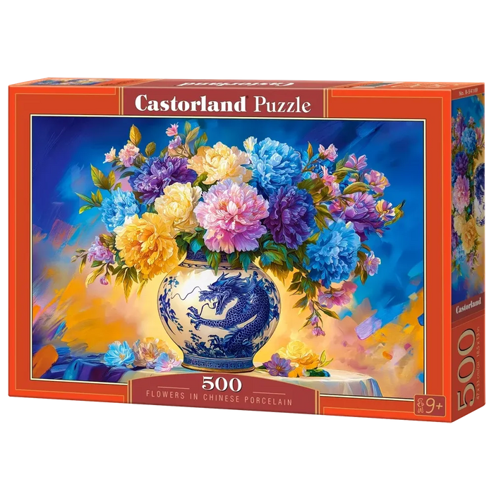 500pc Flowers in Chinese Porcelain Puzzle
