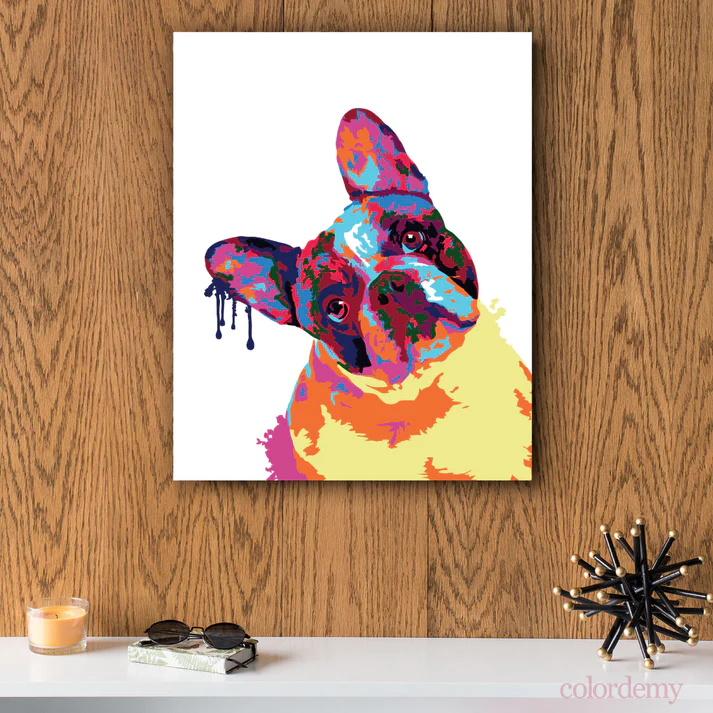 Paint by Numbers Kit: Abstract French Bulldog_4