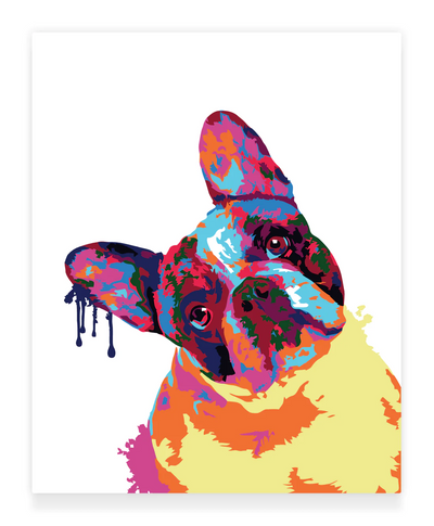 Paint by Numbers Kit: Abstract French Bulldog_1