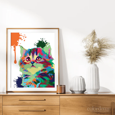 Premium Paint by Numbers Kit - Cute Cat