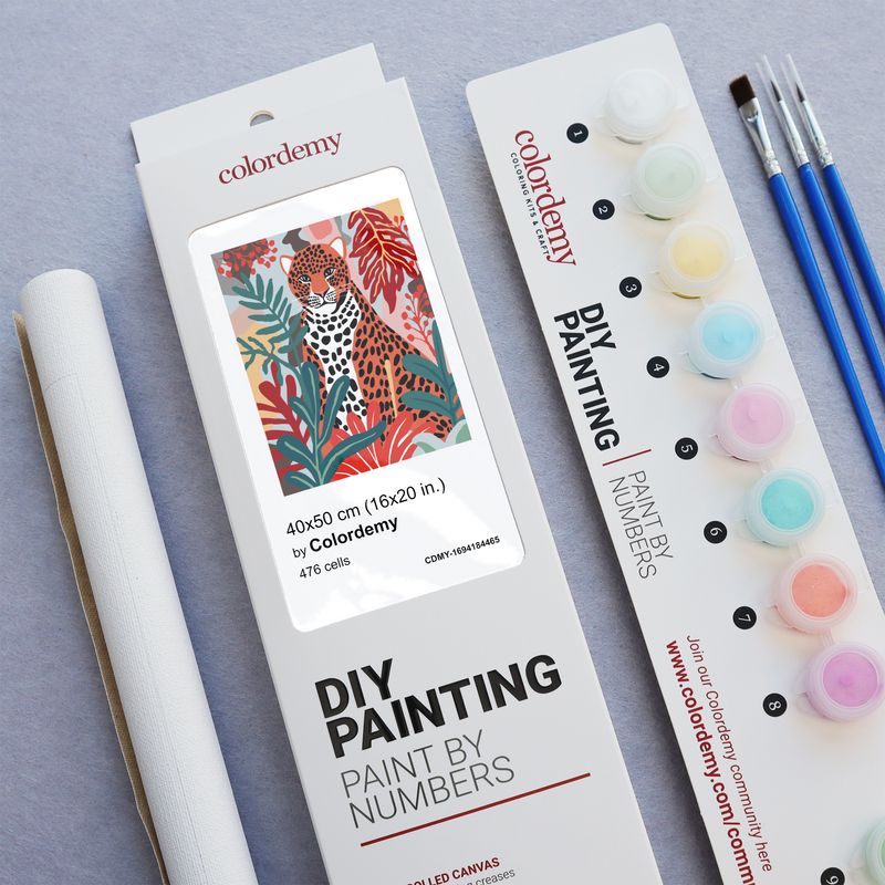 Paint by Numbers Kit: Leopard in the Jungle: Matisse-Style_2