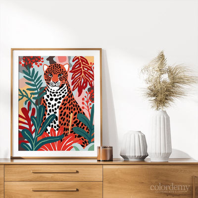 Paint by Numbers Kit: Leopard in the Jungle: Matisse-Style_3