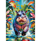 500pc Happy Hippo Puzzle