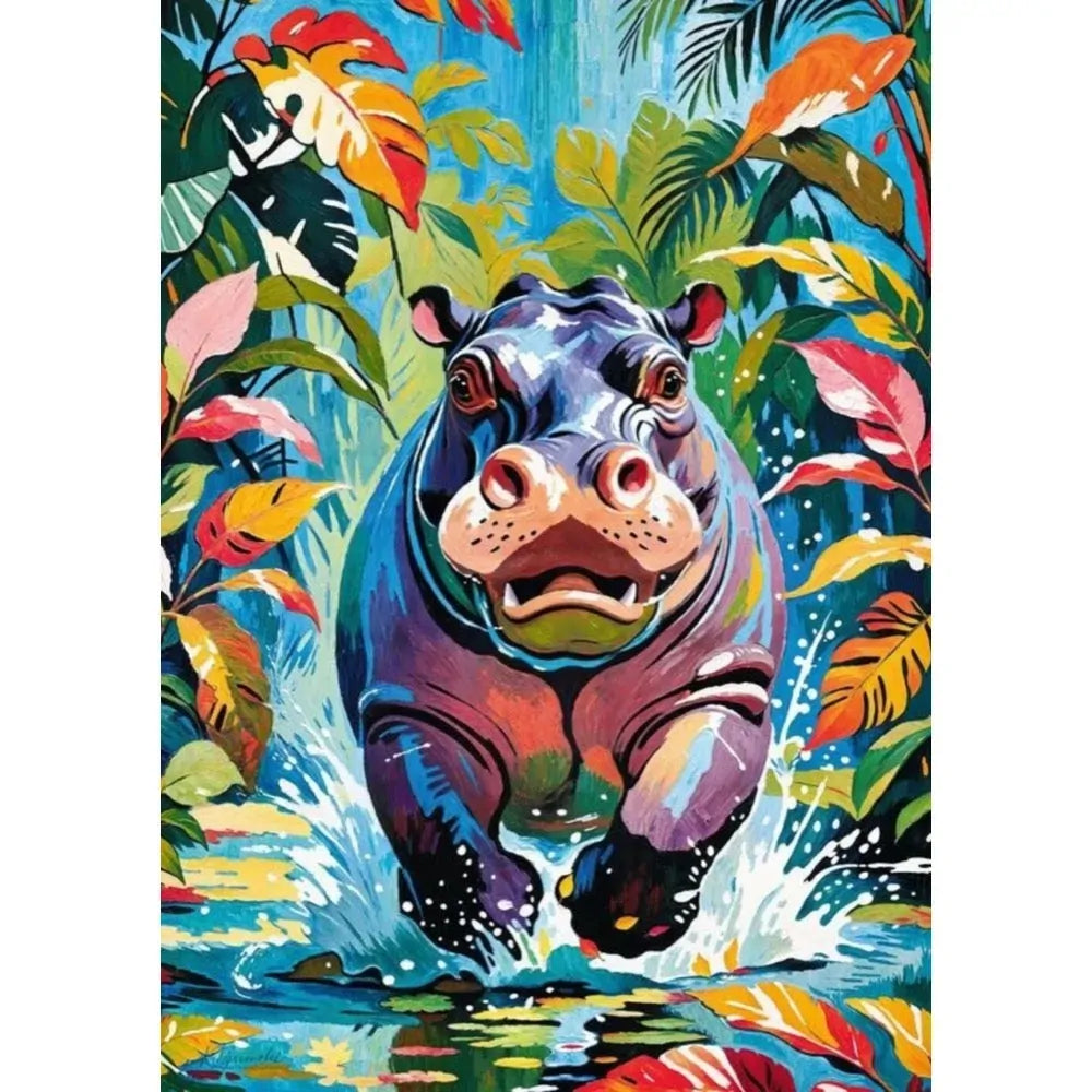 500pc Happy Hippo Puzzle