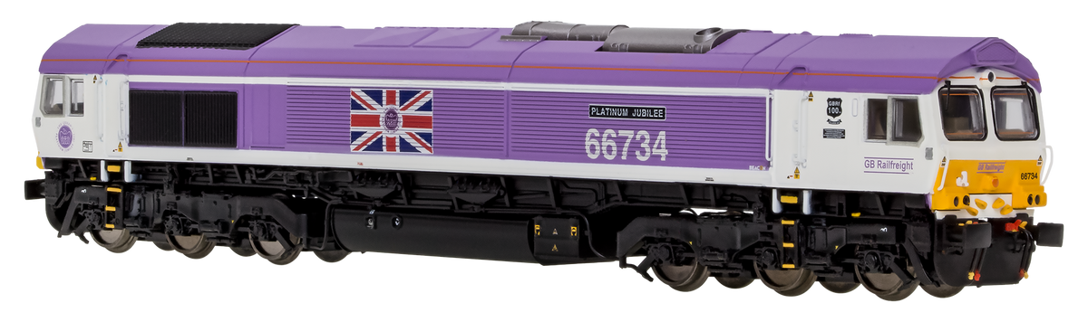 N Class 66 66734 Platinum Jubilee GBRf Pink