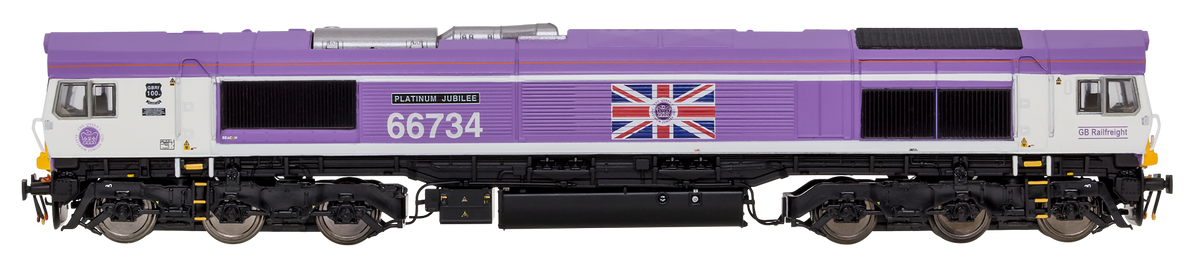 N Class 66 66734 Platinum Jubilee GBRf Pink