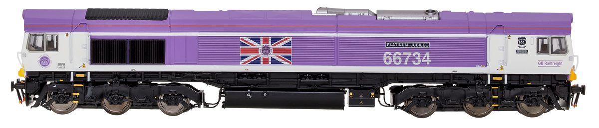 N Class 66 66734 Platinum Jubilee GBRf Pink