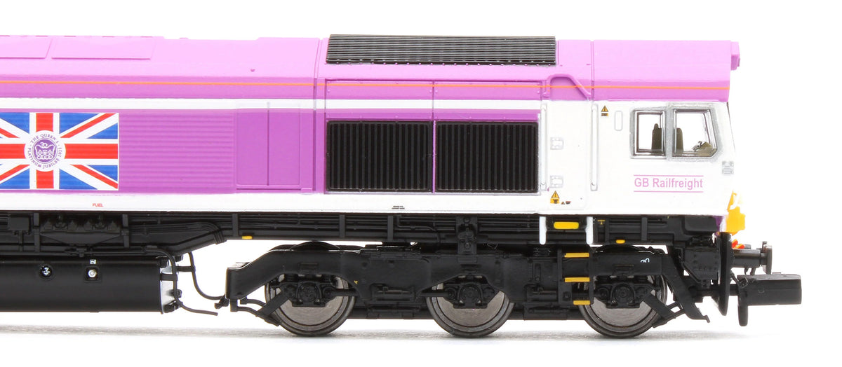 N Class 66 66734 Platinum Jubilee GBRf Pink