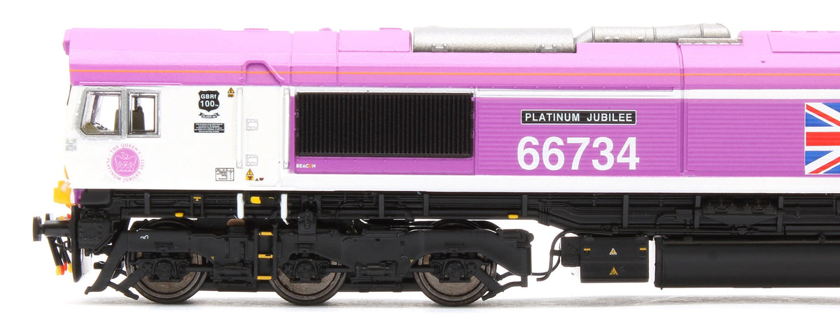 N Class 66 66734 Platinum Jubilee GBRf Pink