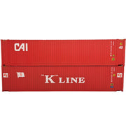 OO 45ft High Cube C'tnr K Line & Cai Twin Pack