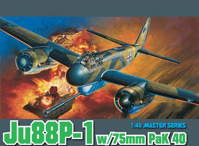 5543 1/48 Ju88P1 w/7.5cm Pak 40 Plastic Model Kit_1