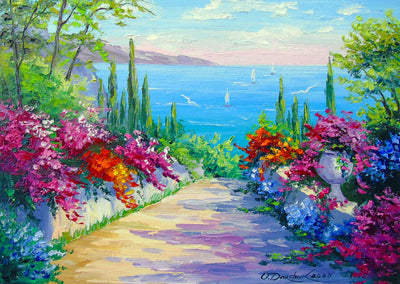 1000pc Sunny Road to the Sea Jigsaw Puzzle