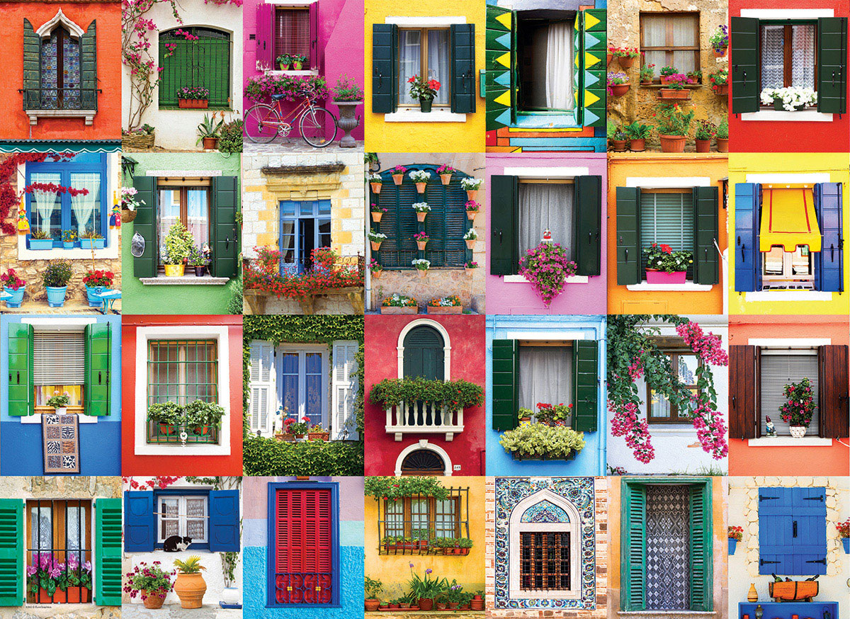 1000pc Mediterranean Windows Puzzle