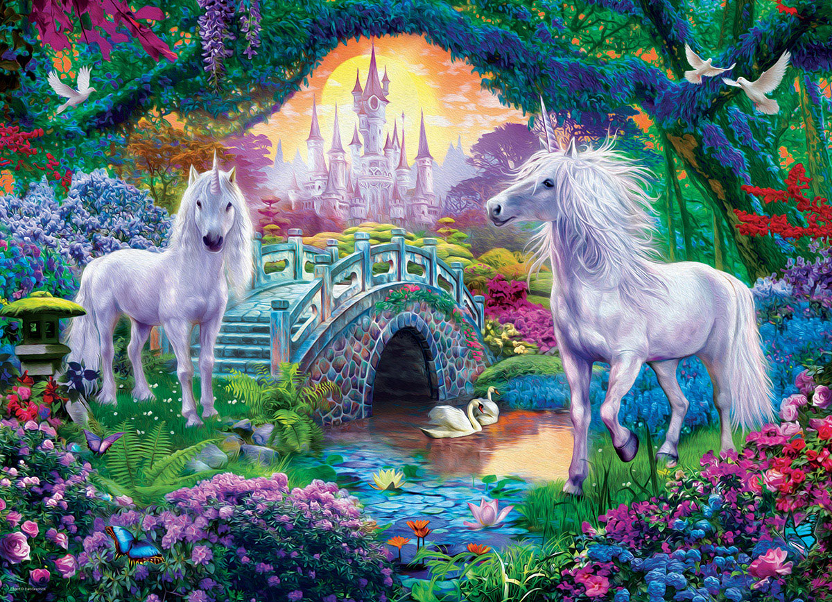 500pc Unicorns in Fairy Land