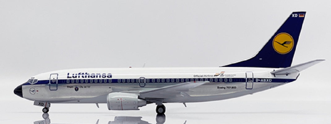 1/200 Lufthansa Boeing 737-300 "Official Airline UEFA 88" "Polished" Reg: D-ABXD with Stand