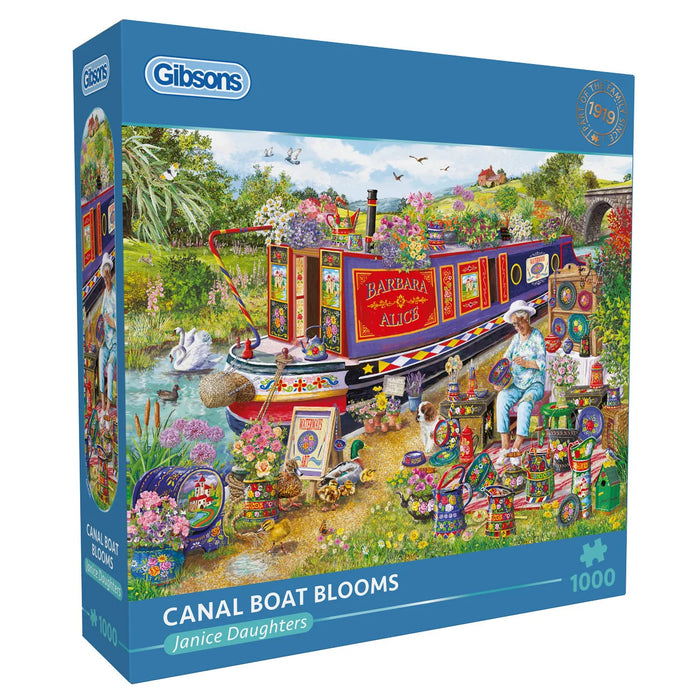 1000pc Canal Boat Blooms Puzzle