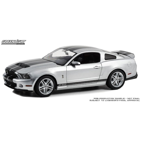 image1_1/18 Silver with Black Stripes 2011 Shelby GT500