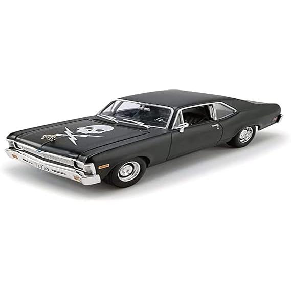 image1_1/18 GMP 1971 Chevy Nova Matte Black (as Driven in Horror Film Death Proof) Movie