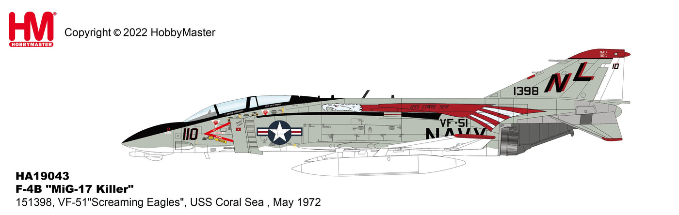 1/72 F4B MIG17 Killer VF51 Screaming Eagles USS Coral Sea