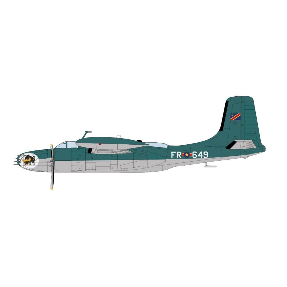 1/72 B-26K Counter Invader 64-17649 Congolese Air Force Brazzaville 1965 4 x LAU Rocket Launchers)