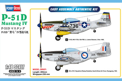 1/48 P-51D Mustang IV Fighter Plastic Model Kit_1
