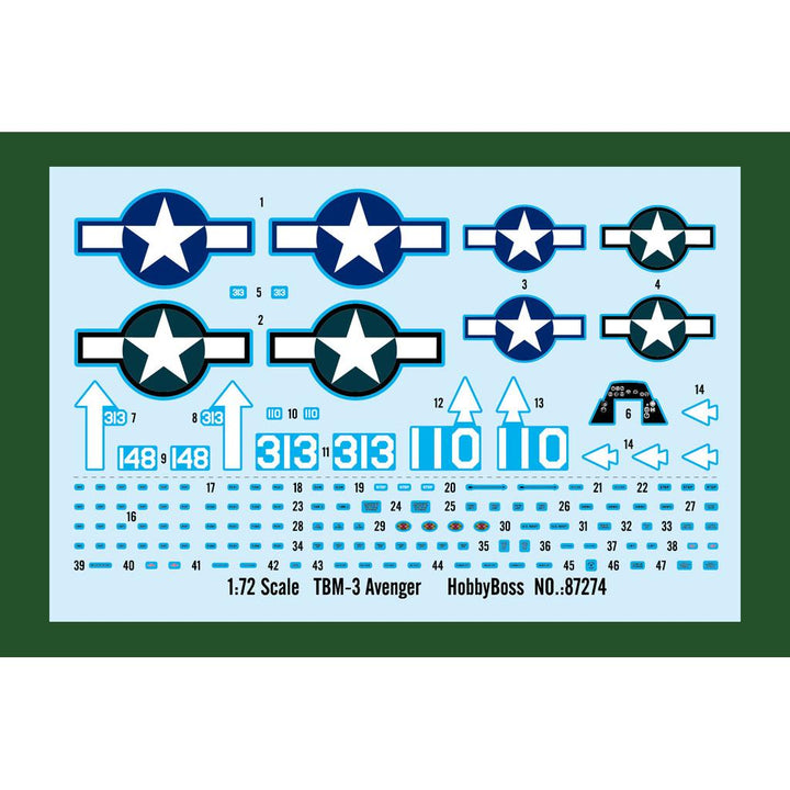 1/72 TBM-3 Avenger Plastic Model Kit