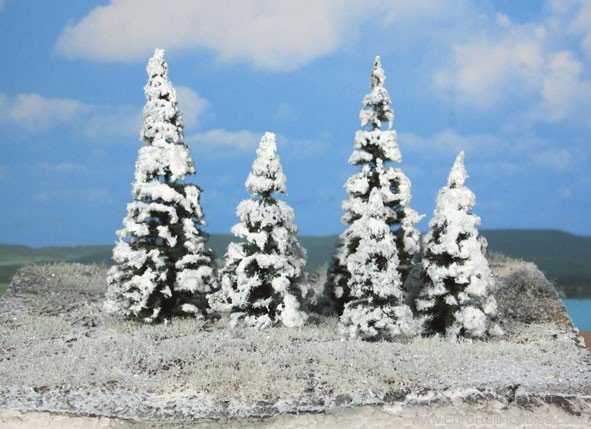 HO 5 Snow Trees 7-14cm